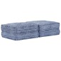 vidaXL Pouf Modulare a 2 Posti Indaco in Tessuto vidaXL Pouf Modulare a 2 Posti Indaco in Tessuto