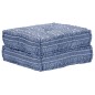 vidaXL Pouf Modulare a 2 Posti Indaco in Tessuto vidaXL Pouf Modulare a 2 Posti Indaco in Tessuto