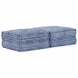 vidaXL Pouf Modulare a 2 Posti Indaco in Tessuto vidaXL Pouf Modulare a 2 Posti Indaco in Tessuto
