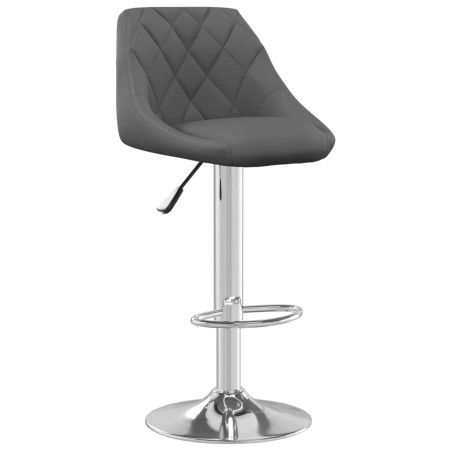 vidaXL Sgabello da Bar Grigio Scuro in Velluto
