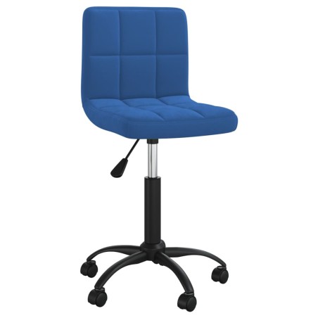 vidaXL Sedia da Pranzo Girevole Blu in Velluto