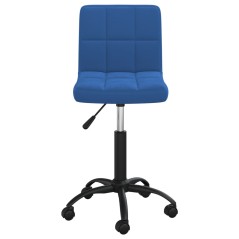 vidaXL Sedia da Pranzo Girevole Blu in Velluto