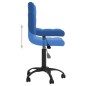 vidaXL Sedia da Pranzo Girevole Blu in Velluto vidaXL Sedia da Pranzo Girevole Blu in Velluto