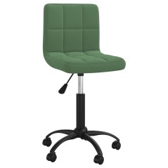 vidaXL Sedia da Pranzo Girevole Verde Scuro in Velluto