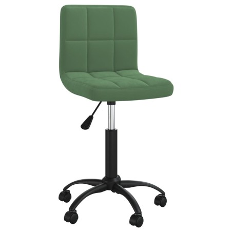 vidaXL Sedia da Pranzo Girevole Verde Scuro in Velluto