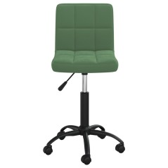 vidaXL Sedia da Pranzo Girevole Verde Scuro in Velluto
