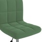 vidaXL Sedia da Pranzo Girevole Verde Scuro in Velluto vidaXL Sedia da Pranzo Girevole Verde Scuro in Velluto