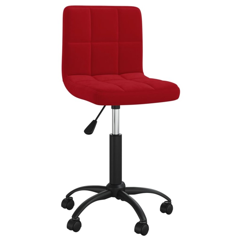vidaXL Sedia da Pranzo Girevole Rosso Vino in Velluto vidaXL Sedia da Pranzo Girevole Rosso Vino in Velluto