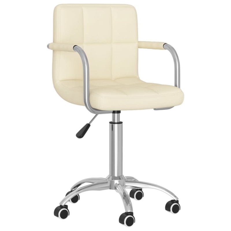 vidaXL Sedia da Pranzo Girevole Crema in Tessuto vidaXL Sedia da Pranzo Girevole Crema in Tessuto