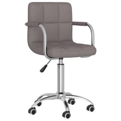vidaXL Sedia da Pranzo Girevole Grigio Talpa in Tessuto
