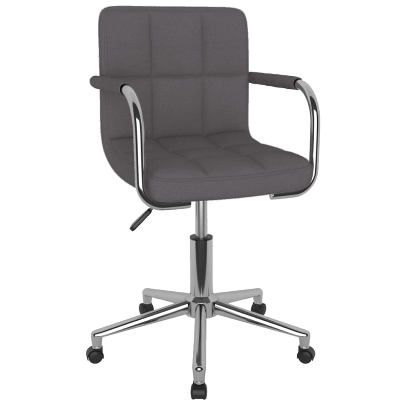 vidaXL Sedia da Pranzo Girevole Grigio Talpa in Tessuto vidaXL Sedia da Pranzo Girevole Grigio Talpa in Tessuto