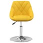 vidaXL Sedie da pranzo Girevoli 4 pz Giallo Senape in Velluto vidaXL Sedie da pranzo Girevoli 4 pz Giallo Senape in Velluto