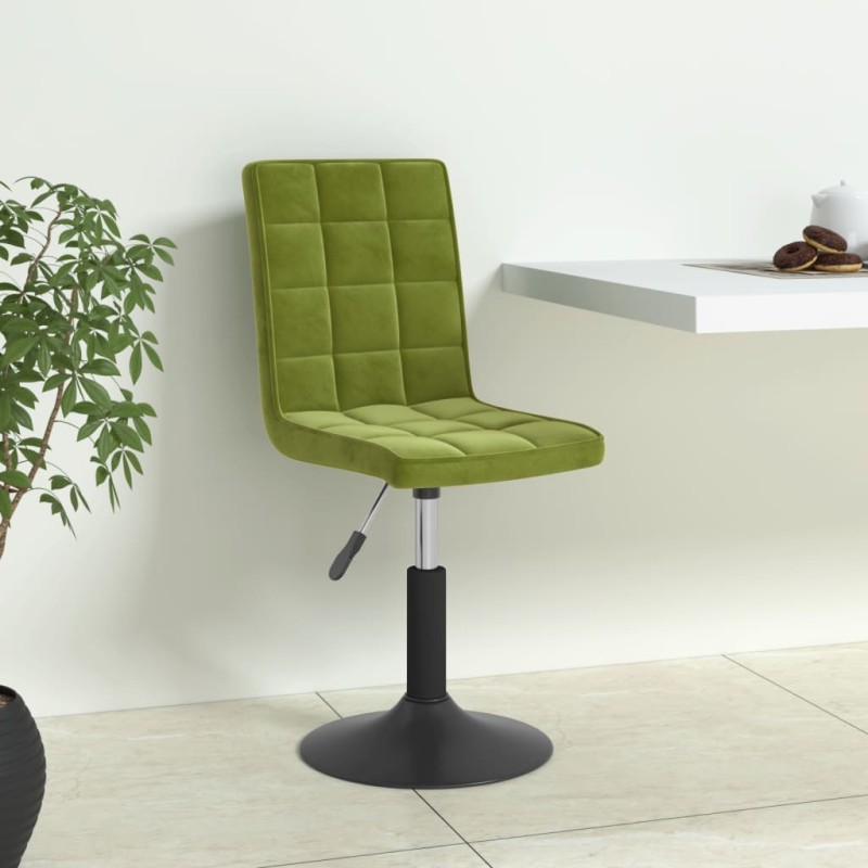 vidaXL Sedie da Pranzo Girevoli 4 pz Verde Chiaro in Velluto vidaXL Sedie da Pranzo Girevoli 4 pz Verde Chiaro in Velluto
