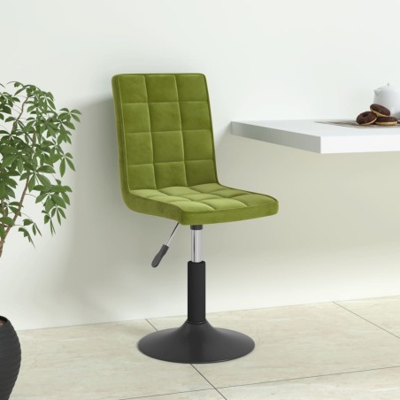 vidaXL Sedie da Pranzo Girevoli 4 pz Verde Chiaro in Velluto