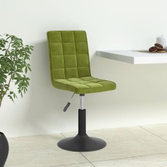 vidaXL Sedie da Pranzo Girevoli 6 pz Verde Chiaro in Velluto