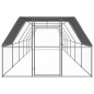 vidaXL Pollaio per Esterni 3x12x2 m in Acciaio Zincato