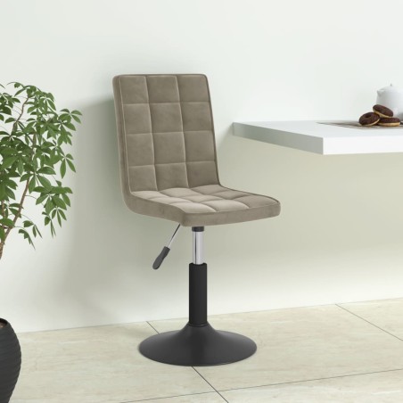 vidaXL Sedie da Pranzo Girevoli 6 pz Grigio Chiaro in Velluto