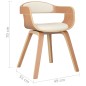 vidaXL Sedie da Pranzo 6 pz Crema in Legno Curvato e Similpelle vidaXL Sedie da Pranzo 6 pz Crema in Legno Curvato e Similpelle
