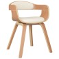 vidaXL Sedie da Pranzo 4 pz Crema in Legno Curvato e Similpelle vidaXL Sedie da Pranzo 4 pz Crema in Legno Curvato e Similpelle