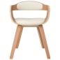 vidaXL Sedie da Pranzo 4 pz Crema in Legno Curvato e Similpelle vidaXL Sedie da Pranzo 4 pz Crema in Legno Curvato e Similpelle