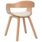 vidaXL Sedie da Pranzo 4 pz Crema in Legno Curvato e Similpelle vidaXL Sedie da Pranzo 4 pz Crema in Legno Curvato e Similpelle