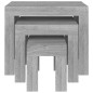 vidaXL Tavolini Salotto Impilabili 3pz Grigio Sonoma Legno Multistrato vidaXL Tavolini Salotto Impilabili 3pz Grigio Sonoma Legno Multistrato
