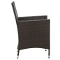 vidaXL Set Mobili da Giardino 7 pz con Cuscini in Polyrattan Marrone vidaXL Set Mobili da Giardino 7 pz con Cuscini in Polyrattan Marrone