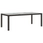 vidaXL Set Mobili da Giardino 7 pz con Cuscini in Polyrattan Marrone vidaXL Set Mobili da Giardino 7 pz con Cuscini in Polyrattan Marrone