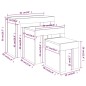 vidaXL Tavolini Salotto Impilabili 3pz Grigio Sonoma Legno Multistrato vidaXL Tavolini Salotto Impilabili 3pz Grigio Sonoma Legno Multistrato
