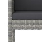 vidaXL Set Bar da Giardino 3 pz con Cuscini in Polyrattan Grigio vidaXL Set Bar da Giardino 3 pz con Cuscini in Polyrattan Grigio