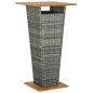 vidaXL Set Bar da Giardino 3 pz con Cuscini in Polyrattan Grigio vidaXL Set Bar da Giardino 3 pz con Cuscini in Polyrattan Grigio