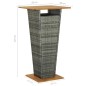 vidaXL Set Bar da Giardino 3 pz con Cuscini in Polyrattan Grigio vidaXL Set Bar da Giardino 3 pz con Cuscini in Polyrattan Grigio