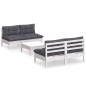 vidaXL Set Divani da Giardino 5 pz con Cuscini Antracite Legno di Pino vidaXL Set Divani da Giardino 5 pz con Cuscini Antracite Legno di Pino