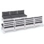 vidaXL Set Divani da Giardino 8 pz con Cuscini Antracite Legno di Pino vidaXL Set Divani da Giardino 8 pz con Cuscini Antracite Legno di Pino