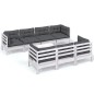 vidaXL Set Salotto da Giardino con Cuscini 8 pz Legno Massello di Pino vidaXL Set Salotto da Giardino con Cuscini 8 pz Legno Massello di Pino