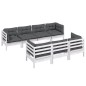 vidaXL Set Salotto da Giardino con Cuscini 8 pz Legno Massello di Pino vidaXL Set Salotto da Giardino con Cuscini 8 pz Legno Massello di Pino