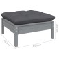 vidaXL Set Salotto Giardino con Cuscini 9 pz in Legno Massello di Pino