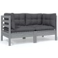 vidaXL Set Divani da Giardino 5 pz con Cuscini Legno Massello di Pino vidaXL Set Divani da Giardino 5 pz con Cuscini Legno Massello di Pino