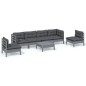 vidaXL Set Salotto da Giardino 7pz con Cuscini Legno Massello di Pino vidaXL Set Salotto da Giardino 7pz con Cuscini Legno Massello di Pino