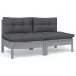 vidaXL Set Salotto da Giardino 7pz con Cuscini Legno Massello di Pino vidaXL Set Salotto da Giardino 7pz con Cuscini Legno Massello di Pino