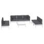 vidaXL Set Divani da Giardino 8 pz con Cuscini Legno Massello di Pino vidaXL Set Divani da Giardino 8 pz con Cuscini Legno Massello di Pino