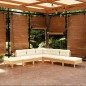 vidaxL Set Salotto da Giardino 7pz con Cuscini Crema in Legno di Pino vidaxL Set Salotto da Giardino 7pz con Cuscini Crema in Legno di Pino