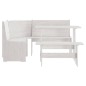 vidaXL Set da Pranzo 3 pz REINE Bianco in Legno Massello di Pino vidaXL Set da Pranzo 3 pz REINE Bianco in Legno Massello di Pino