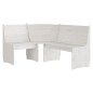 vidaXL Set da Pranzo 3 pz REINE Bianco in Legno Massello di Pino vidaXL Set da Pranzo 3 pz REINE Bianco in Legno Massello di Pino