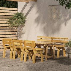 vidaXL Set da Pranzo da Giardino 5 pz in Legno di Pino Impregnato