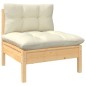 vidaXL Set Divani da Giardino 9 pz con Cuscini Crema in Massello di Pino vidaXL Set Divani da Giardino 9 pz con Cuscini Crema in Massello di Pino