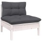 vidaXL Set Divani da Giardino 10 pz con Cuscini Bianchi Legno di Pino vidaXL Set Divani da Giardino 10 pz con Cuscini Bianchi Legno di Pino