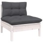 vidaXL Set Divani da Giardino 12 pz con Cuscini Bianchi Legno di Pino vidaXL Set Divani da Giardino 12 pz con Cuscini Bianchi Legno di Pino