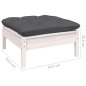 vidaXL Set Divani da Giardino 12 pz con Cuscini Bianchi Legno di Pino vidaXL Set Divani da Giardino 12 pz con Cuscini Bianchi Legno di Pino