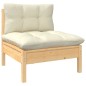 vidaXL Set Divani da Giardino 11 pz con Cuscini Crema Massello di Pino vidaXL Set Divani da Giardino 11 pz con Cuscini Crema Massello di Pino